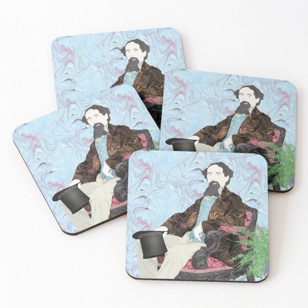 Item preview, Charles Dickens in Marbled Bookbinding Paper designed and sold by MarbleCloud.