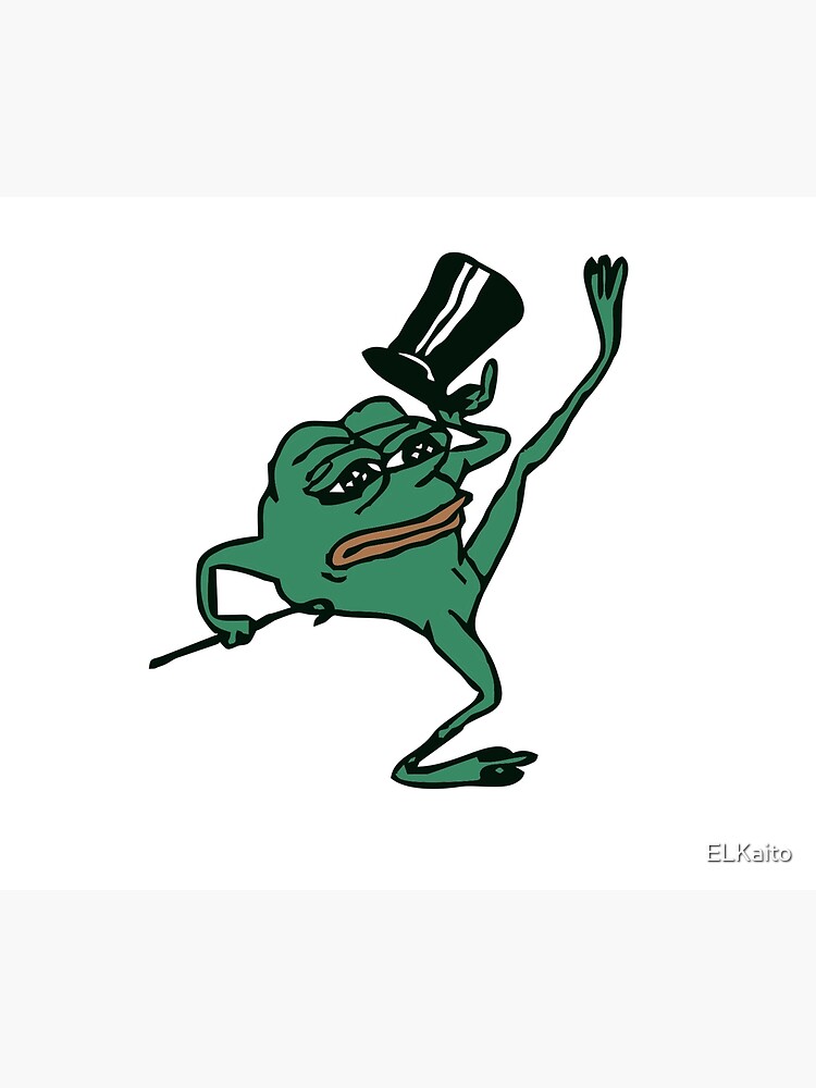 Pepe The Frog Feels Good Man Sticker Greeting Card By Elkaito Redbubble - pepe the frog song id roblox