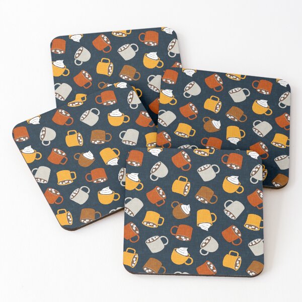Item preview, Hot Cocoa - Hot chocolate (navy) designed and sold by littlearrow.