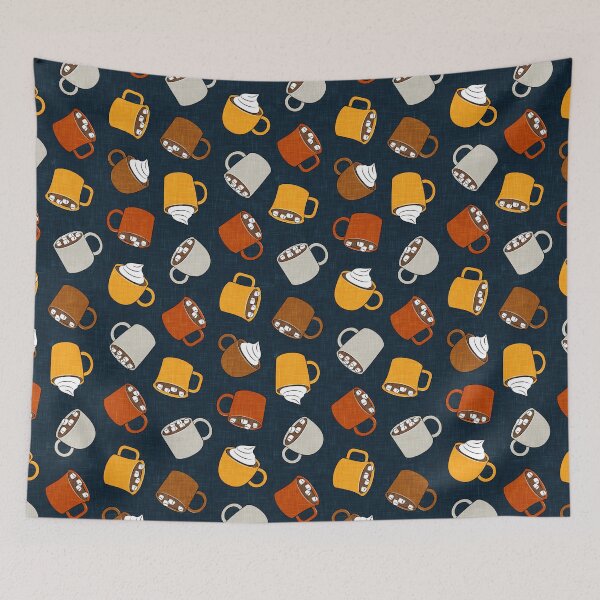 Item preview, Hot Cocoa - Hot chocolate (navy) designed and sold by littlearrow.