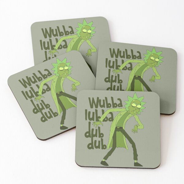 Toxic Rick: Wubba Lubba Dub Dub Coasters (Set of 4)