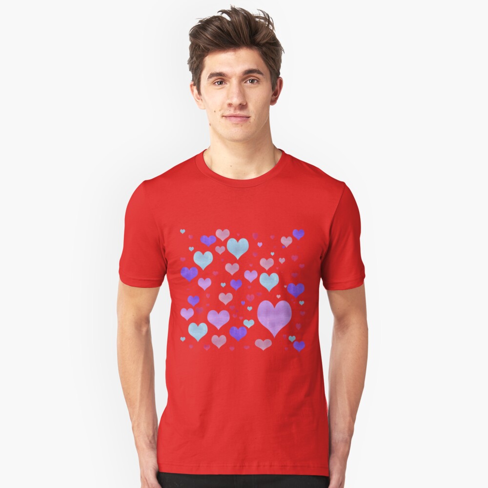 Just Love Hearts Slim Fit T-Shirt