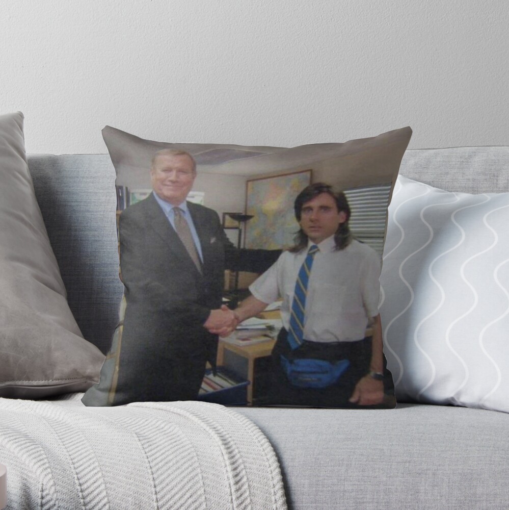 young-michael-scott-shaking-hands-meme-throw-pillow-for-sale-by-keles