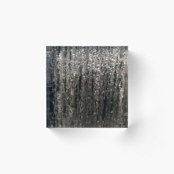 silver waterfall Acrylic Block