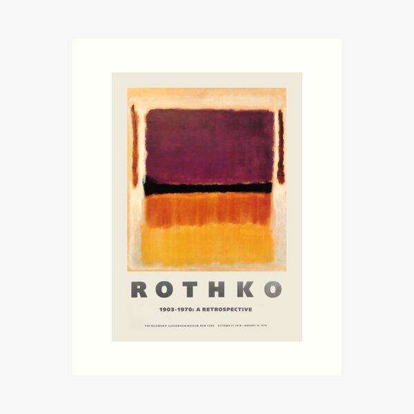 Mark Rothko - Ausstellungsplakat für das Guggenheim Museum, New York, 1970 Kunstdruck