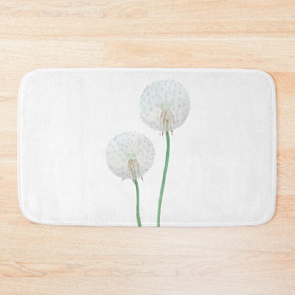 Item preview, hand painted two white dandelion watercolor  designed and sold by ColorandColor.