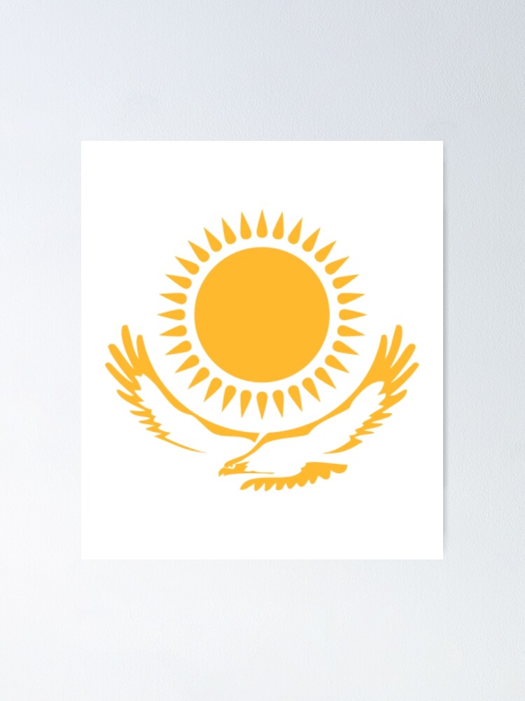 Kazakhstan Flag / Symbol art Poster for Sale by MiraShop