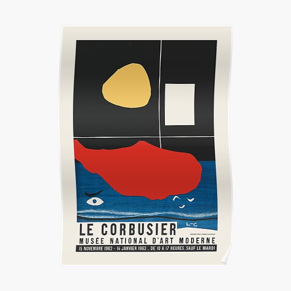 Le Corbusier - Affiche d'exposition pour le Musée National d'Art Moderne de Paris 1962/1963 Poster