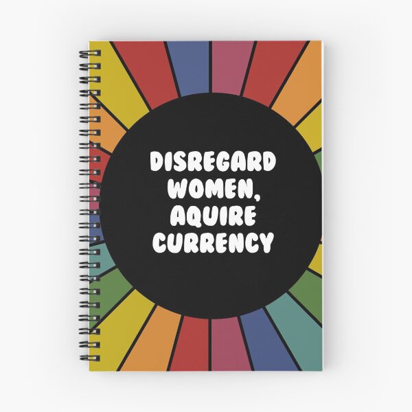Item preview, Disregard women, acquire currency 2- bright sarcastic sticker designed and sold by ScapegoatPrints.