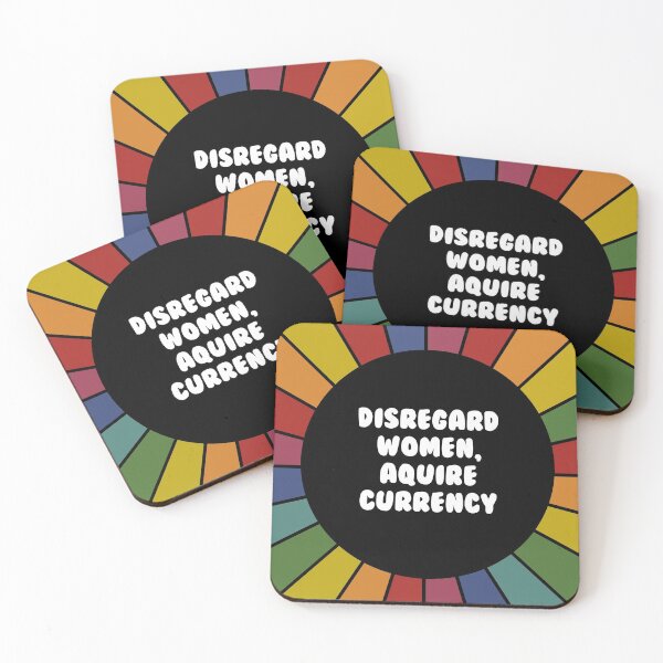 Item preview, Disregard women, acquire currency 2- bright sarcastic sticker designed and sold by ScapegoatPrints.