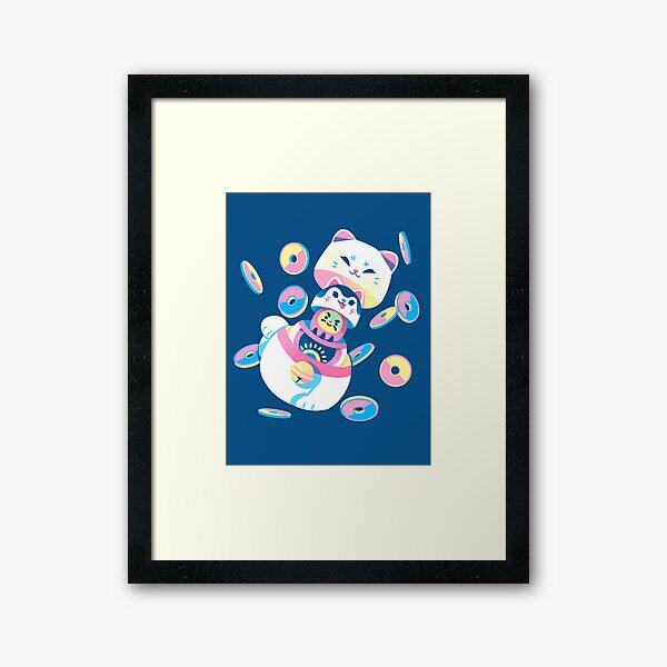 Matryoshka Maneki Neko Framed Art Print