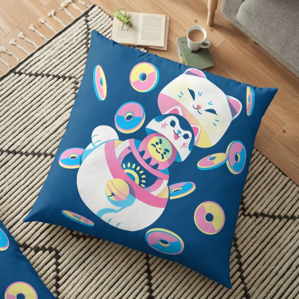 Matryoshka Maneki Neko Floor Pillow