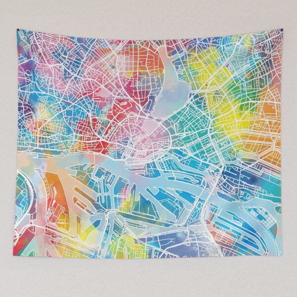 Item preview, hamburg map designed and sold by BekimART2.
