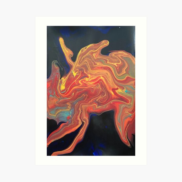 Abstract Fire Fairy Art Print