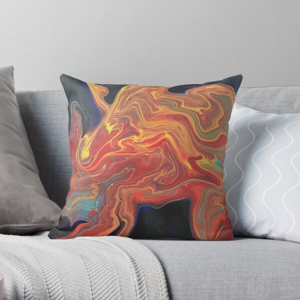 Abstract Fire Fairy Throw Pillow