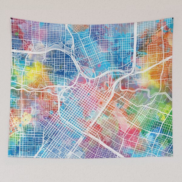 Item preview, houston map designed and sold by BekimART2.
