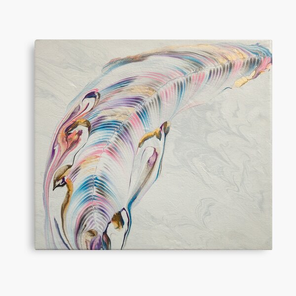 Feather 1 — acrylic pour chain pull Canvas Print