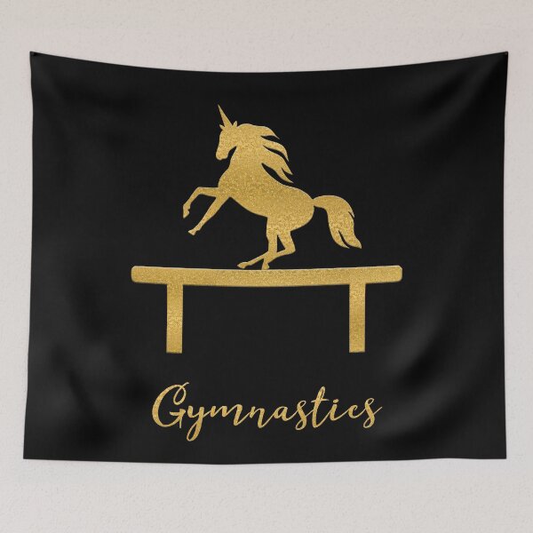 Item preview, Gold Gymnastics Unicorn on Beam designed and sold by aprincessinsp.