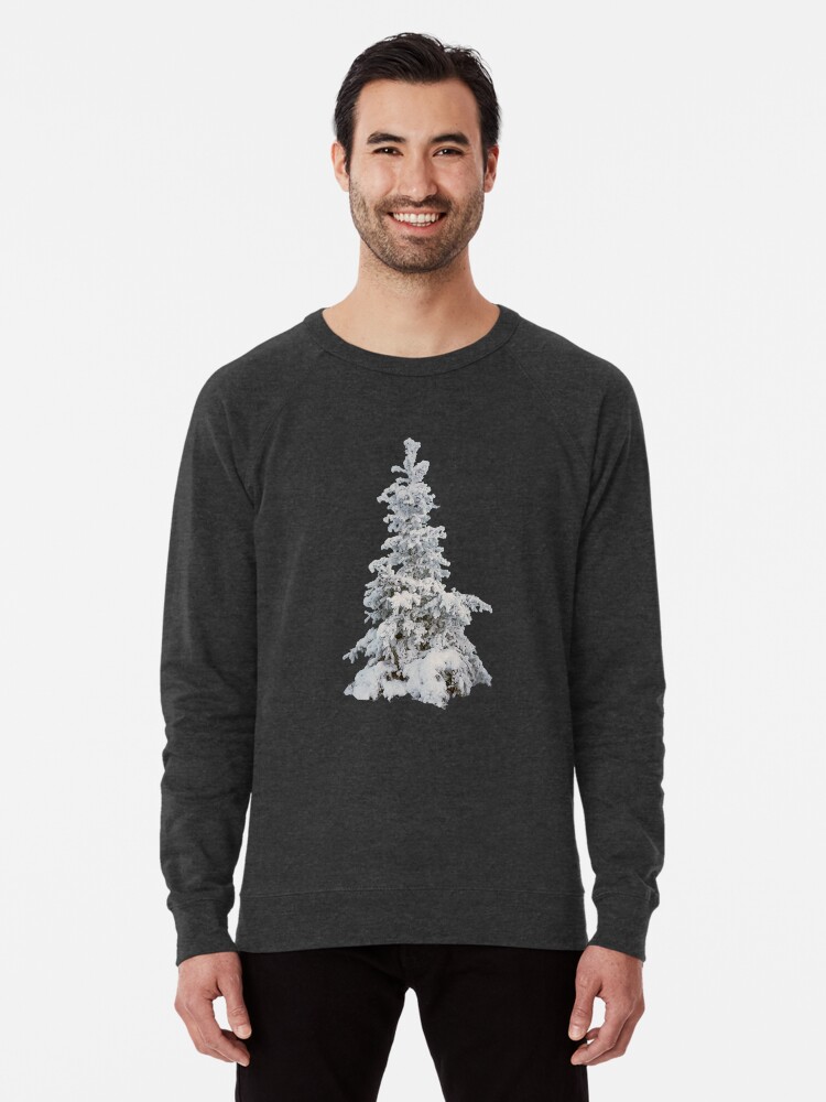 Alternate view of Frosty Tree on a Foggy Winter Day Lightweight Sweatshirt