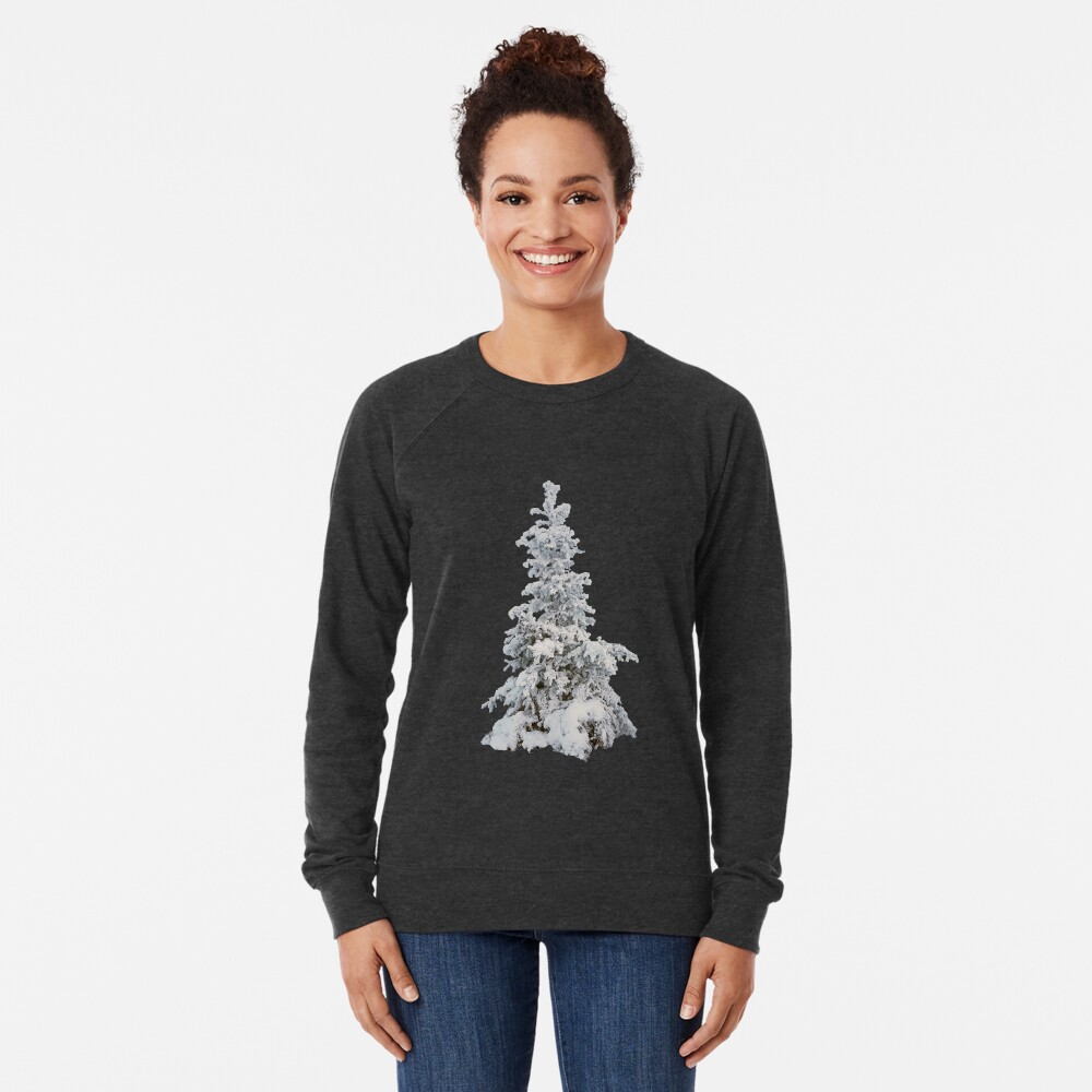 Frosty Tree on a Foggy Winter Day Lightweight Sweatshirt