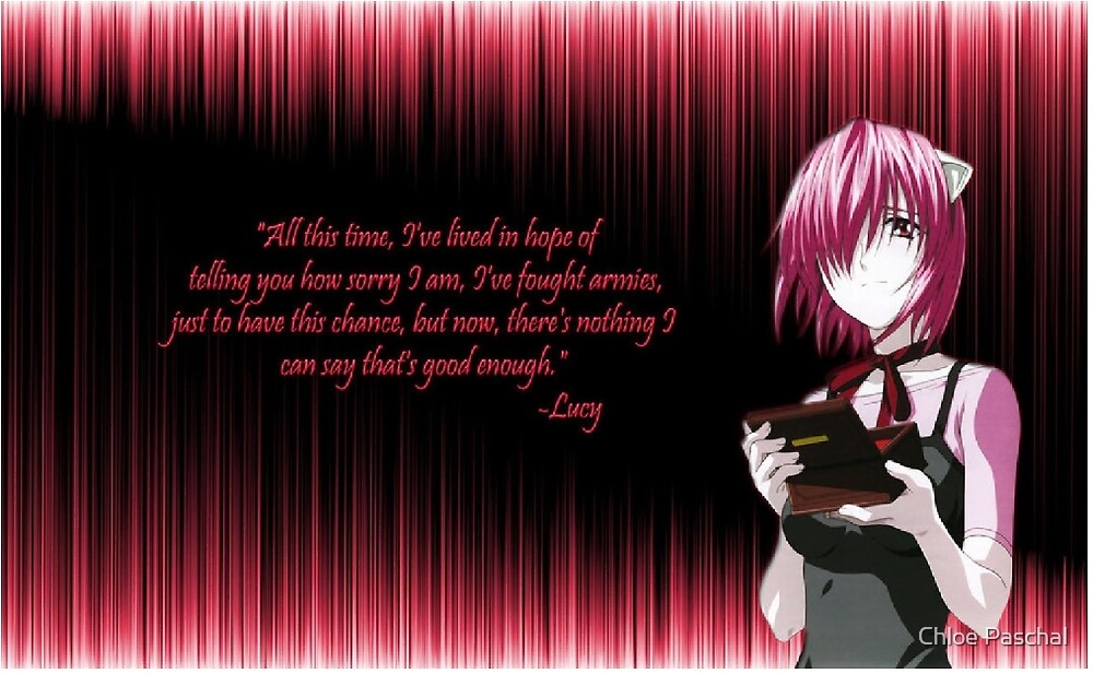 Most Emotional Quote In The Elfen Lied Series A Very Moving Quote And Saddest One In The Amazing Anime By Chloe Paschal Redbubble