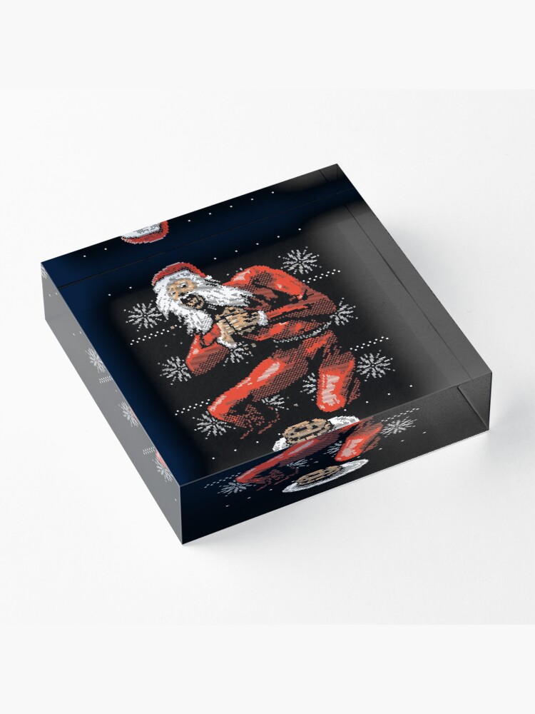Alternate view of Santa Devouring His Cookies Acrylic Block