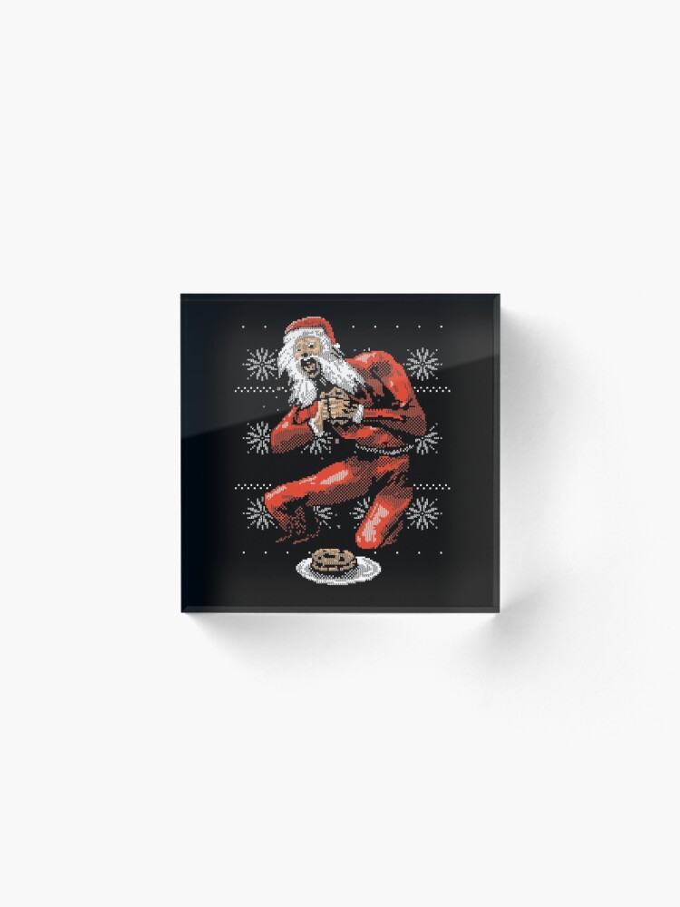 Alternate view of Santa Devouring His Cookies Acrylic Block
