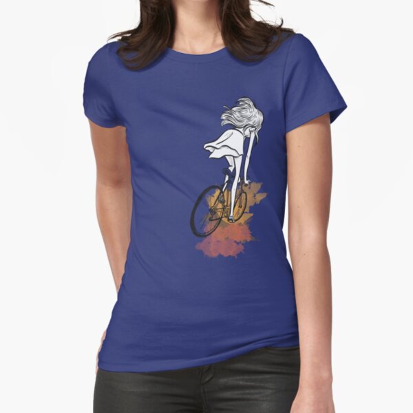 Autumn Bicycle Fitted T-Shirt