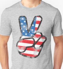 Retro American Peace Shirt Unisex T-Shirt