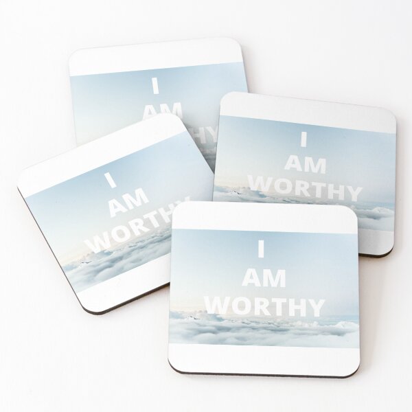 Item preview, I Am Worthy Positive Affirmation - Cloud Background designed and sold by iamme123.
