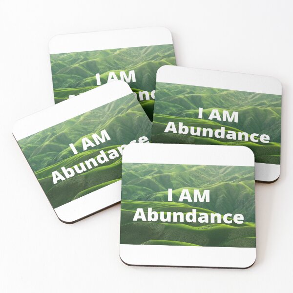 Item preview, I Am Abundance Positive Affirmation - Green Mountain Background designed and sold by iamme123.