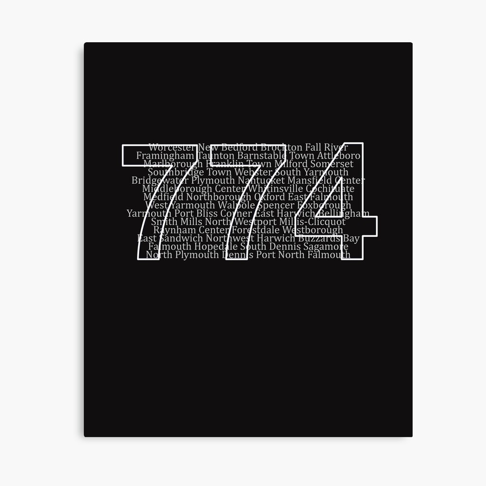 Southeastern Massachusetts: Cities of Area Code 7" Poster by Southeastern Massachusetts: Cities of Area Code 7" Poster by