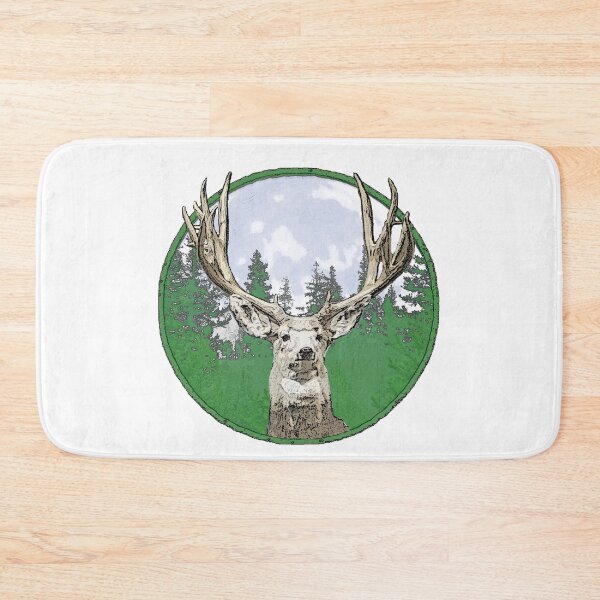 Item preview, Mule deer buck and pine trees  designed and sold by Saltypro.