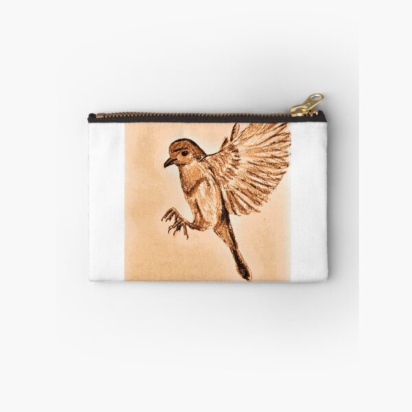 Item preview, Robin in flight - Retro GBC sepia designed and sold by MoMoJaJa.