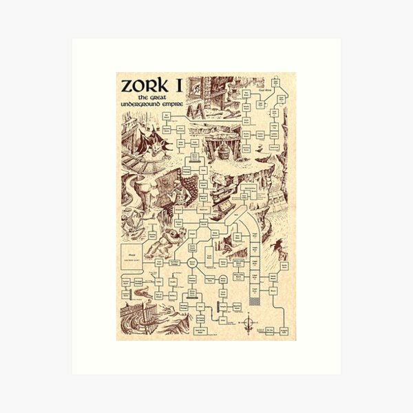 Item preview, Zork Map designed and sold by drsushi.