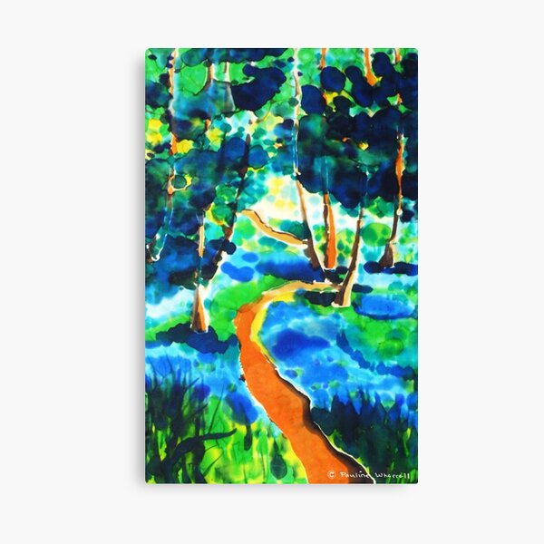 The winding path on silk Canvas Print
