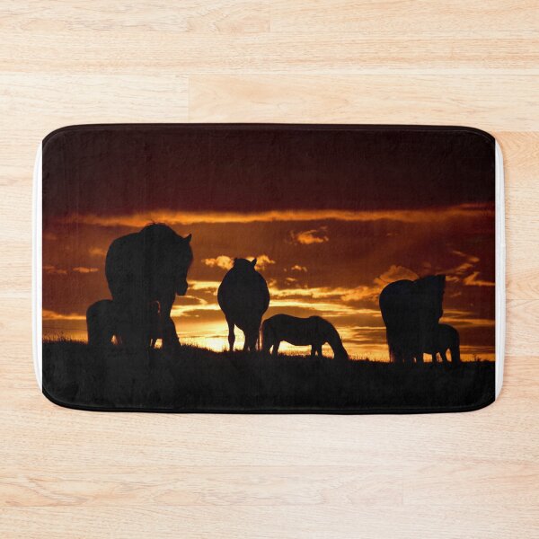 Item preview, Icelandic horses in the midnight sun designed and sold by elisainiceland.