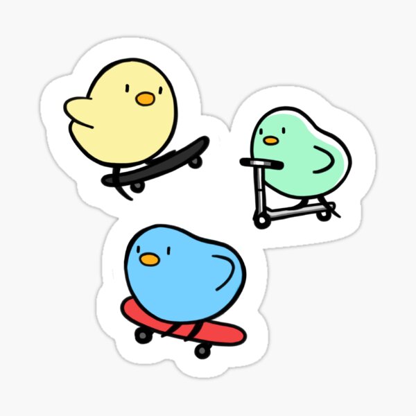 Item preview, skater birds designed and sold by cindylatte.