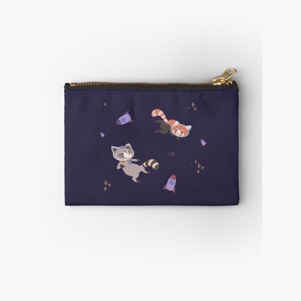 Aperçu de l'œuvre Raton laveur astronaute mignon et motif d'espace fusée Panda rouge créée et vendue par yellowpomelo.