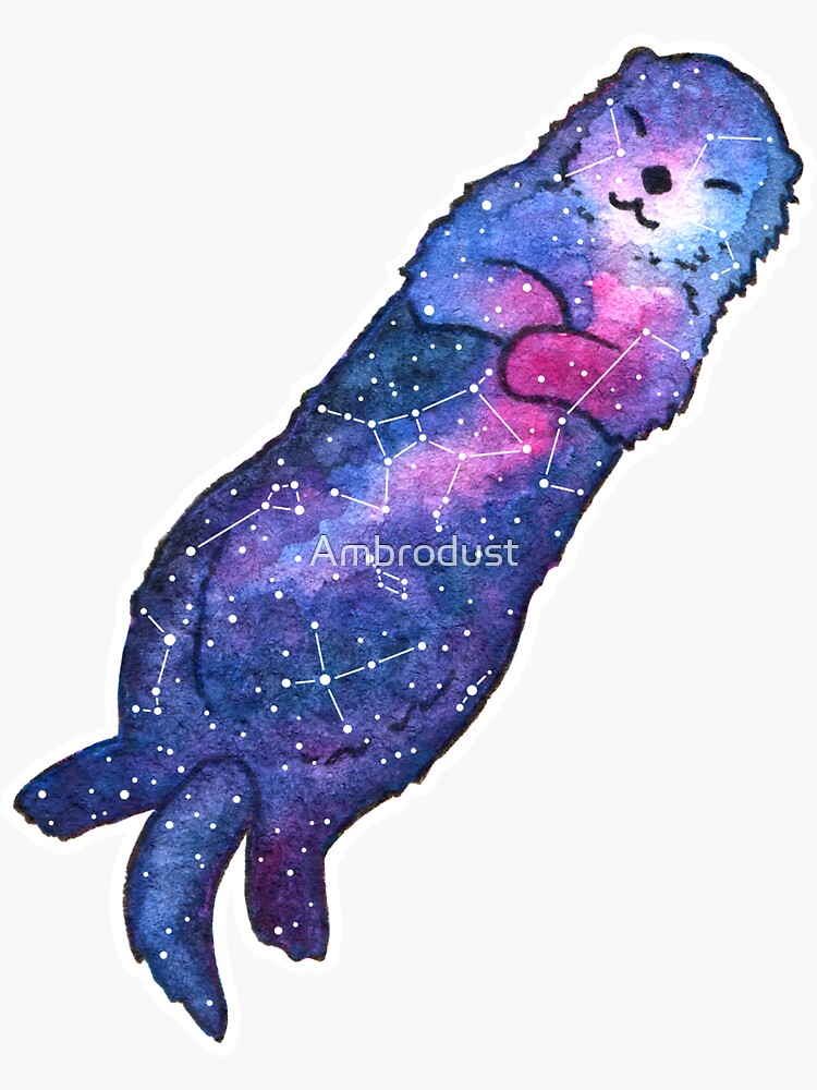 Otter Space - Purple Sticker