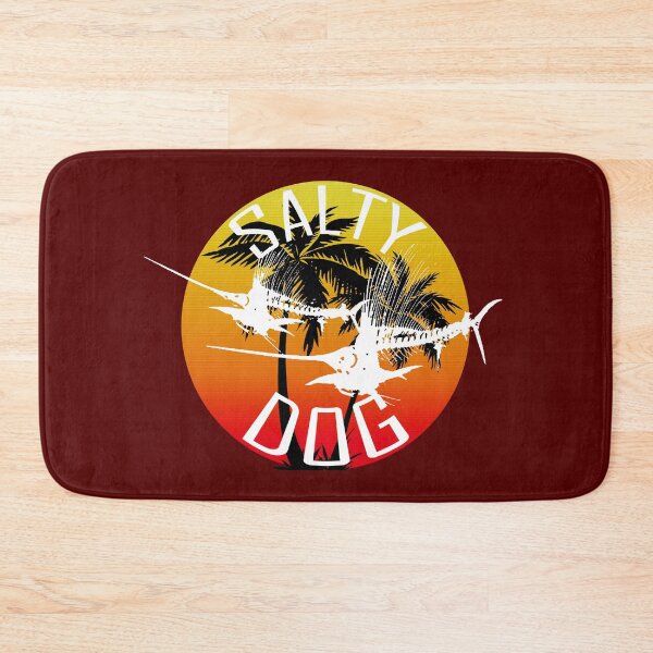 Item preview, Salty Dog Marlin Skeletons Sunset Palm trees designed and sold by Sneek661.