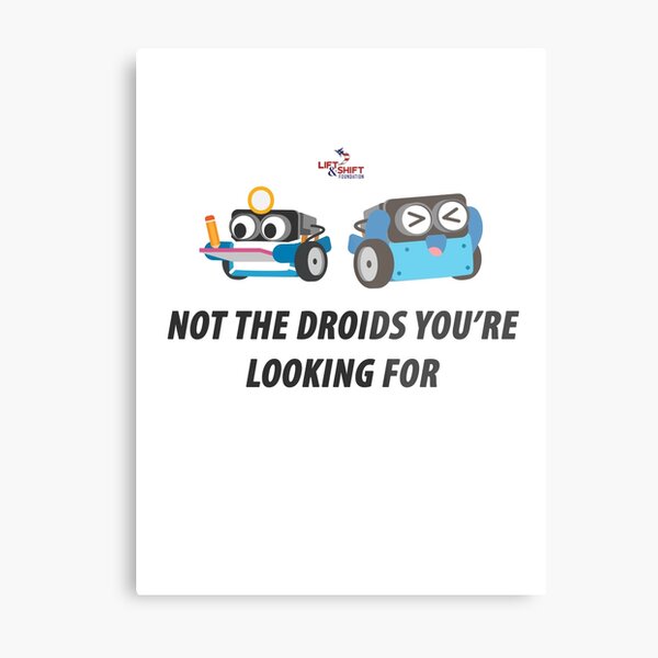 Not the Droids You're Looking For Metal Print