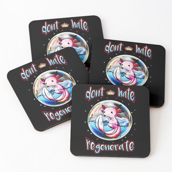 Item preview, cute axolotl dont hate regenerate t shirt designed and sold by Raeolus.