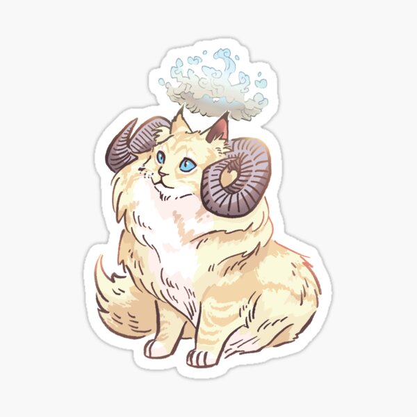 Cat Beast Elemental: Air Sticker