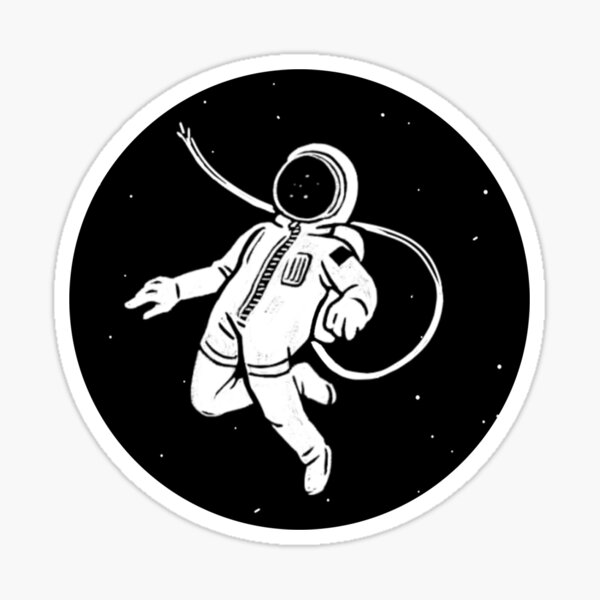 Floating Cosmonaut Spaceman Vinyl Sticker