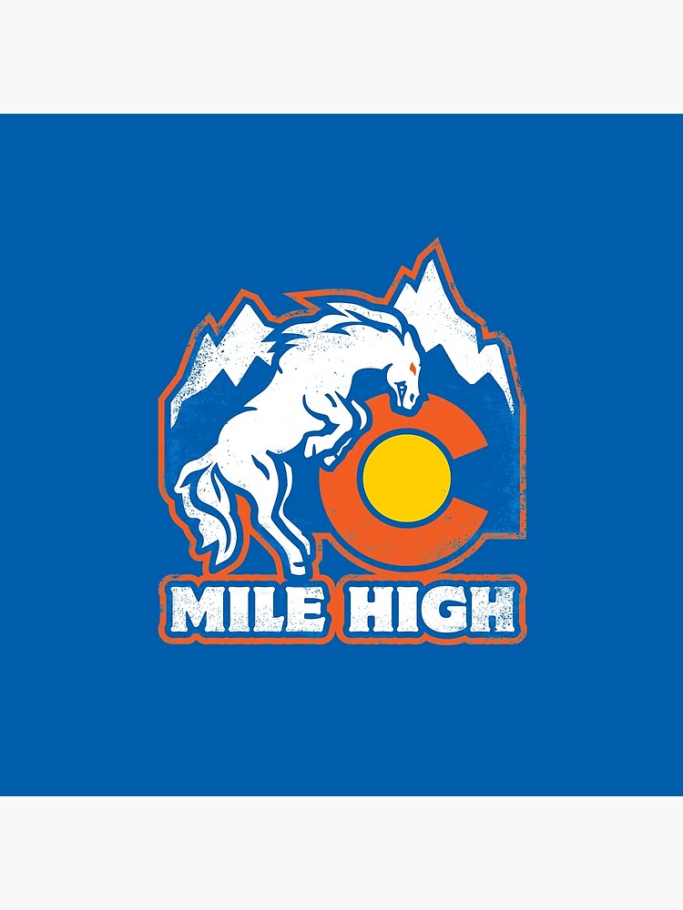 Mile High Bronco Sticker for Sale by NimbleAnvil