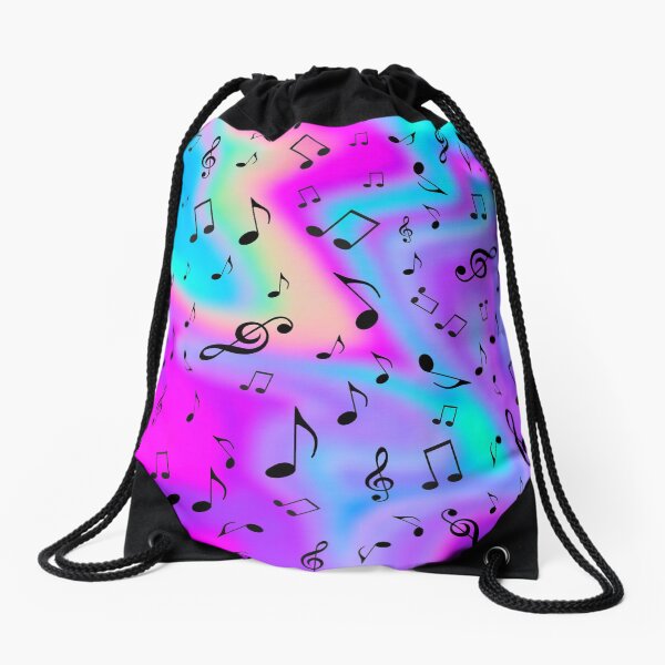 Drunk on Music Drawstring Bag