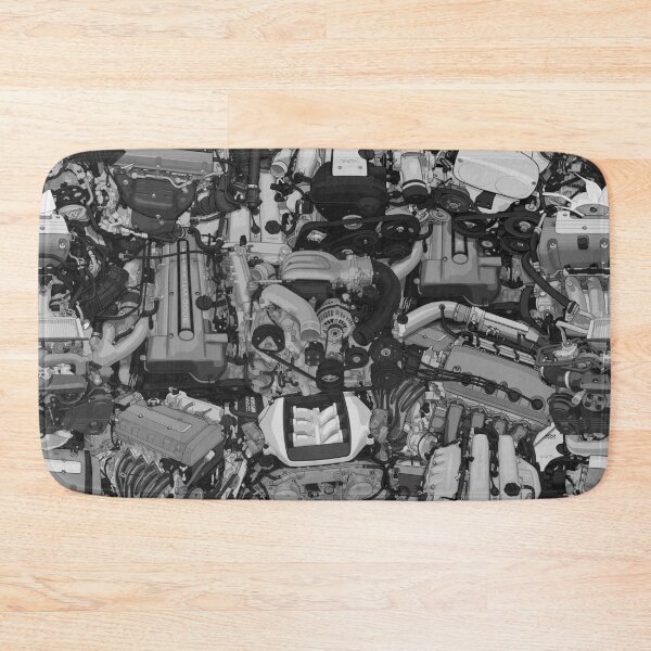 Item preview, JDM Engines Pattern / Stickerbomb (black and white version) designed and sold by ArtyMotive.