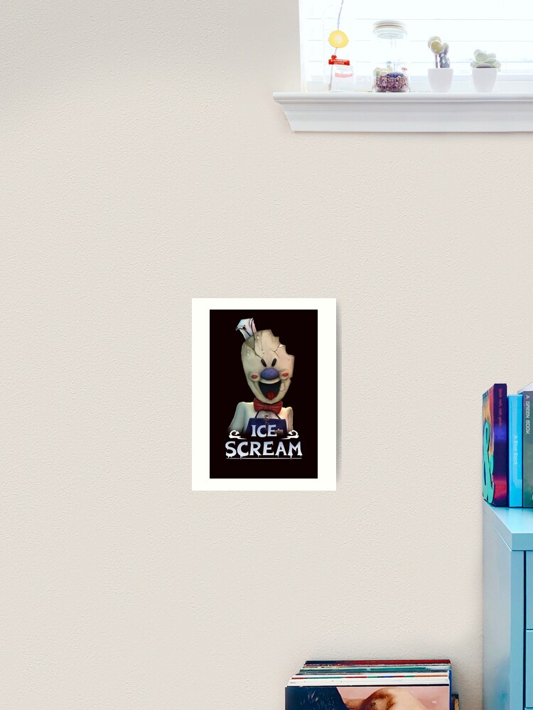 Mobile Horror Game Ice Scream Art Print By Inspired By Redbubble - scream 3 roblox