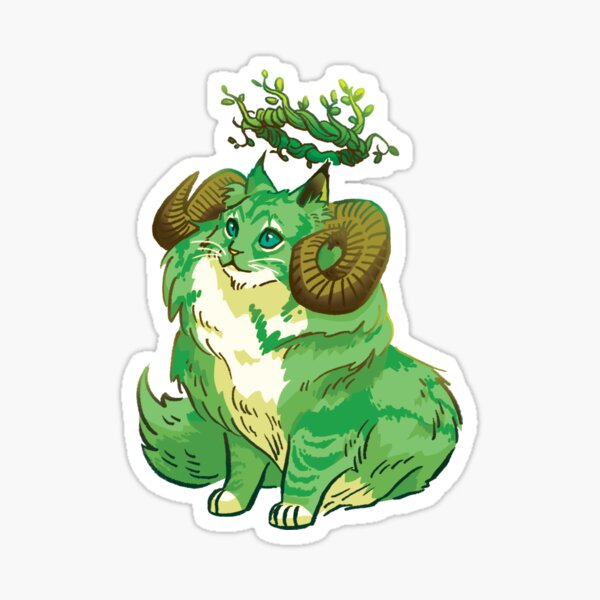 Cat Beast Elemental: Earth Sticker